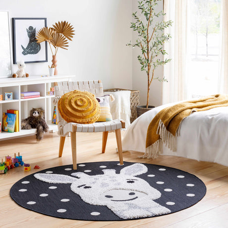 Kids Giraffe Animal Print Nursery Area Rug