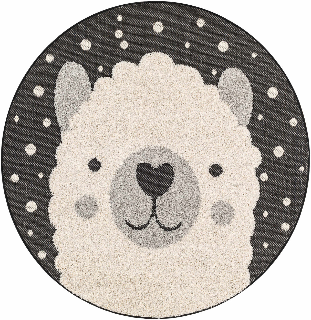 Kids Llama Animal Print Nursery Area Rug