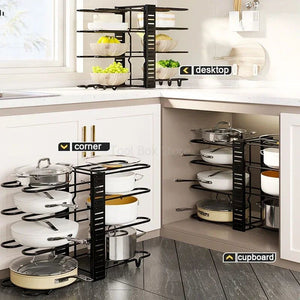 Kitchen Pots & Pans Organizer Rack