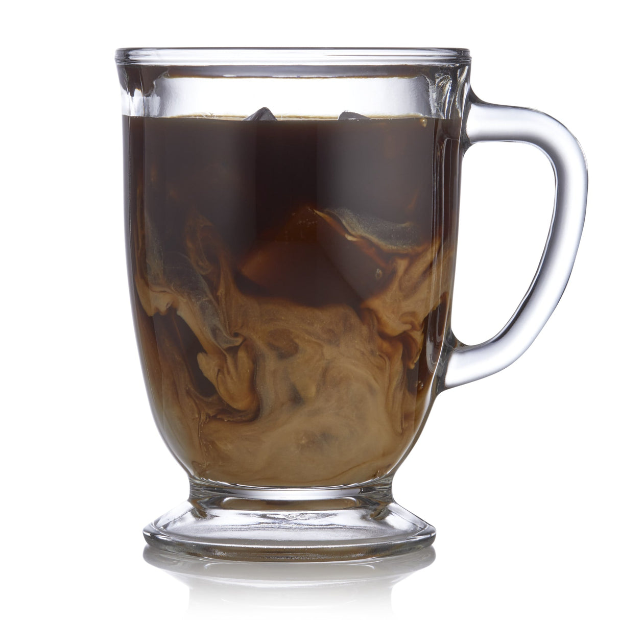 Kona Glass Coffee Mugs, 16 ounce, Set of 6