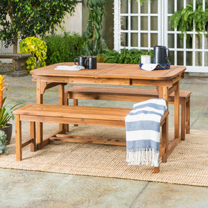 Larkspur 3-Piece Outdoor Patio Wood Dining Set