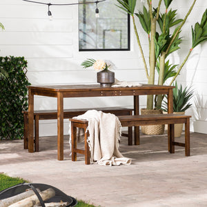 Larkspur 3-Piece Outdoor Patio Wood Dining Set