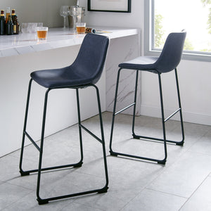 Laton Faux Leather Bar Stool, Set of 2