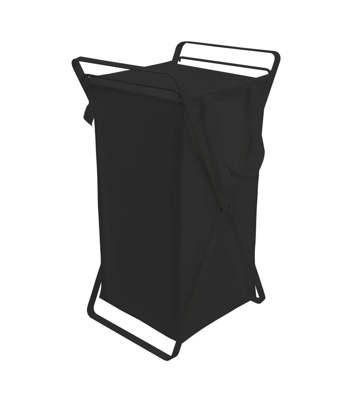 Laundry Hamper with Cotton Liner - Two Sizes - Steel + Cotton