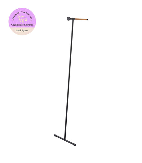 Leaning Clothes Hanger (64" H) - Steel + Wood