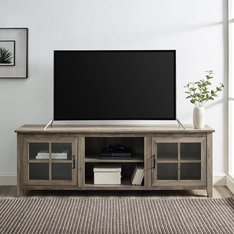 Lennox Window Pane Wood TV Stand