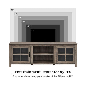 Lennox Window Pane Wood TV Stand