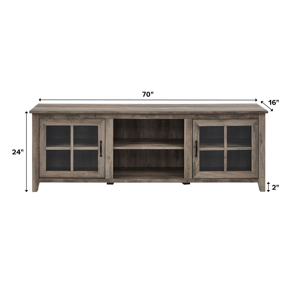 Lennox Window Pane Wood TV Stand