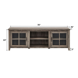 Lennox Window Pane Wood TV Stand