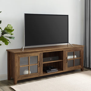 Lennox Window Pane Wood TV Stand