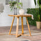 Leopold Modern Slat-Top Patio Round Dining Table