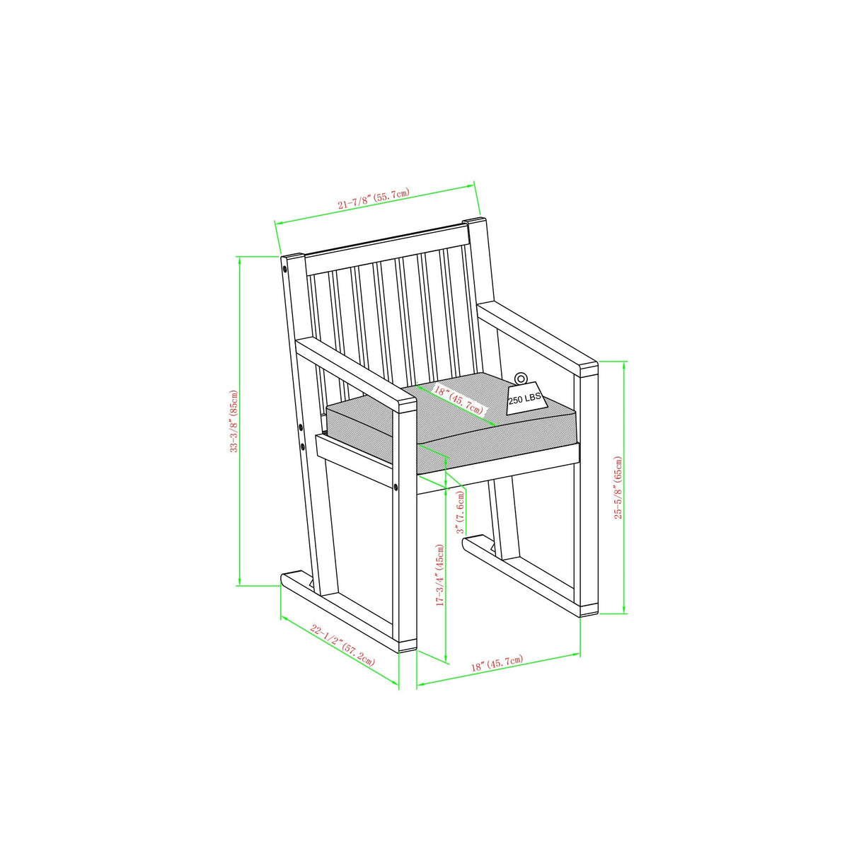 Leopold Modern Wood 5-Piece Outdoor Dining Set