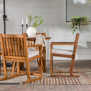 Leopold Modern Wood 5-Piece Outdoor Dining Set