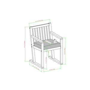 Leopold Modern Wood 7-Piece Outdoor Dining Set