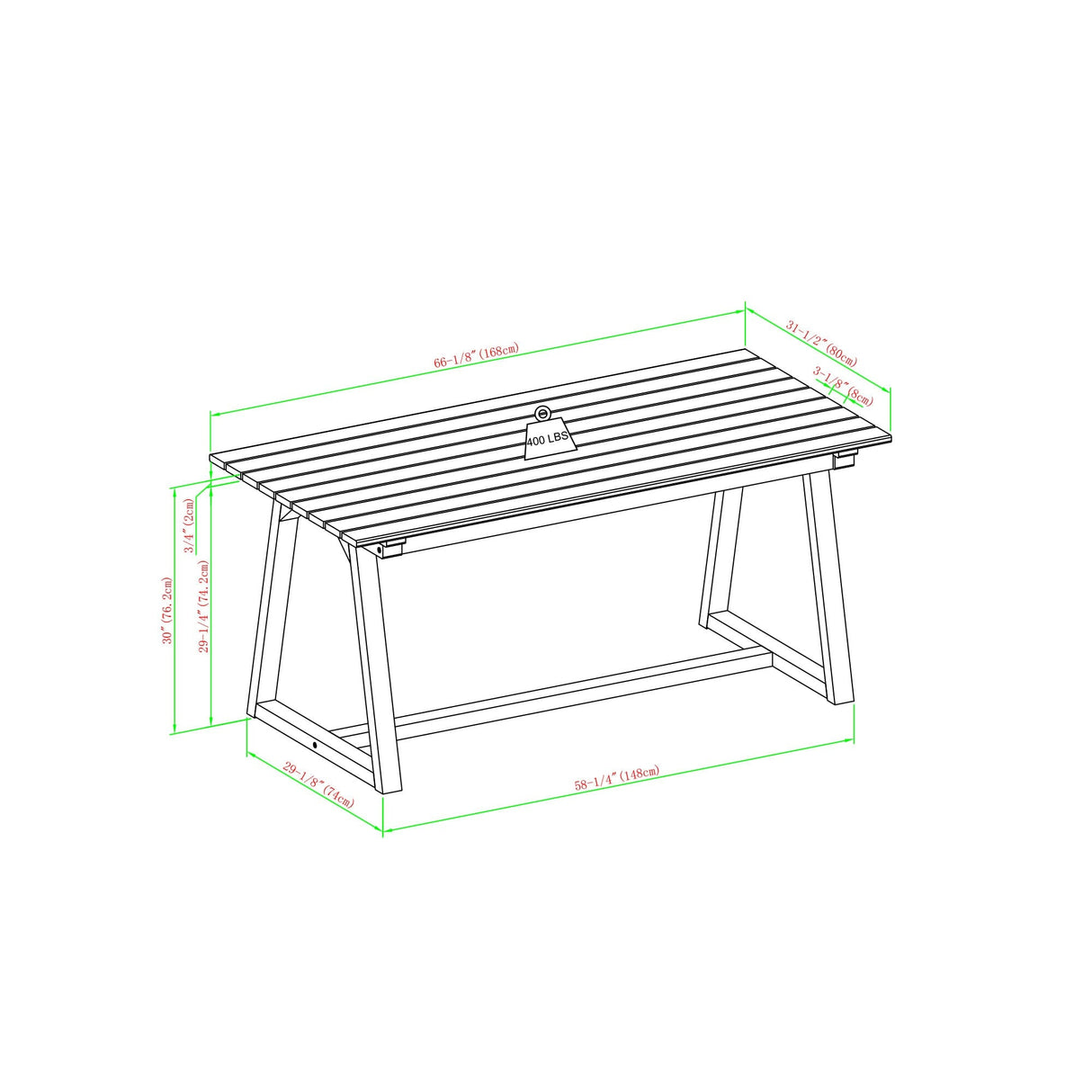 Leopold Modern Wood 7-Piece Outdoor Dining Set