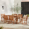 Leopold Modern Wood 7-Piece Outdoor Dining Set