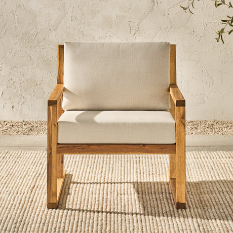 Leopold Modern Wood Outdoor Club Chair