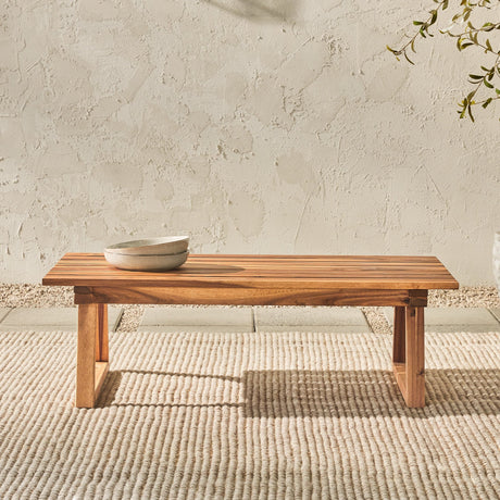 Leopold Modern Wood Outdoor Patio Coffee Table