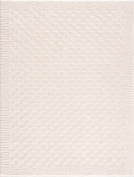 Leryn Ivory Checkered Area Rug