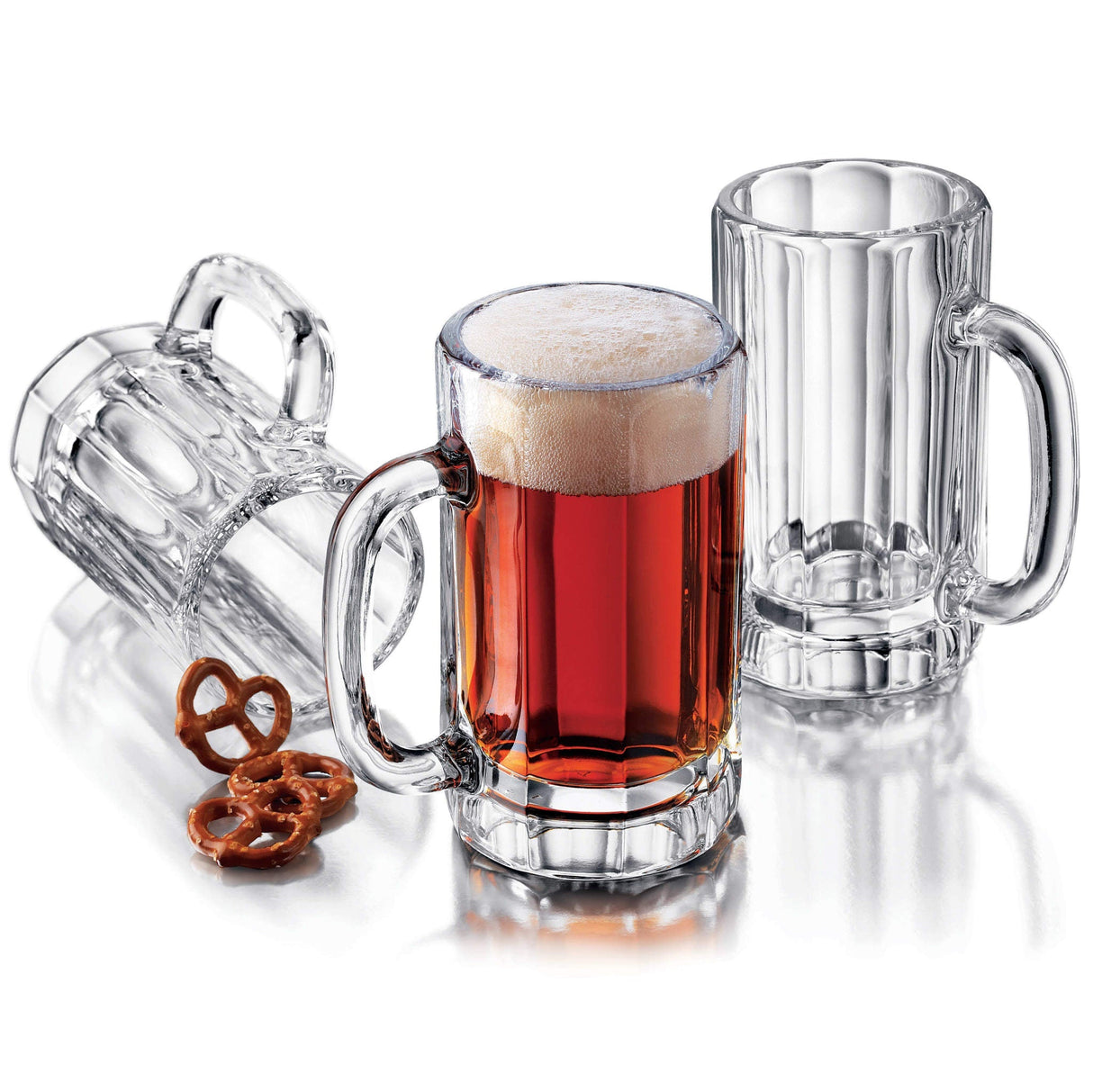 Libbey Heidelberg Glass Beer Mugs, 16-ounce, Set of 4