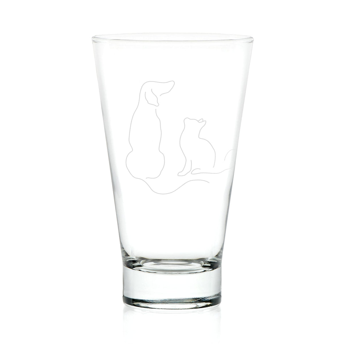 Libbey Modern Pets BFF's Tumbler Drinking Glasses, 14 ounce, Set of 4