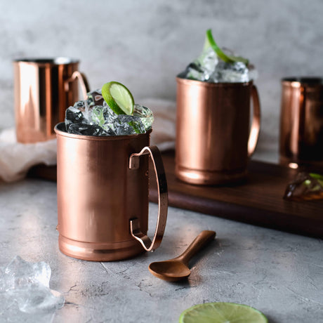 Libbey Moscow Mule Copper Mugs, 14-ounce, Set of 4