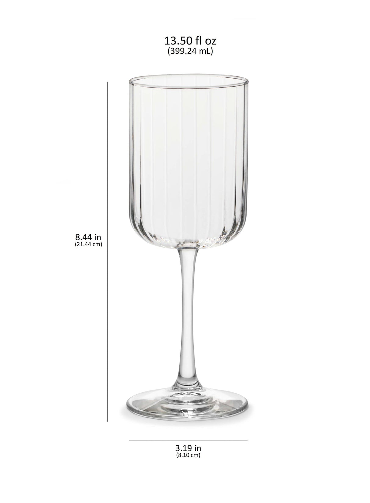 Libbey Paneled All Purpose Wine Glasses, 13.5-ounce, Set of 4