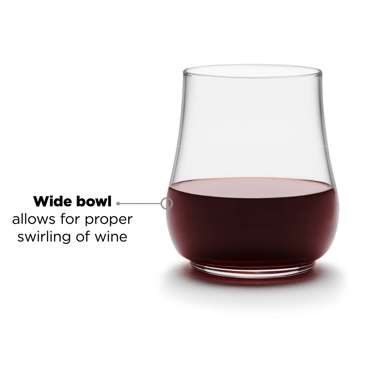 Libbey Perfect For Everything Stackable Stemless Glasses, 17-ounce, Set of 6