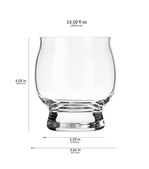 Libbey Signature Kentucky Bourbon Trail Whiskey Cocktail Glass, 13.5-ounce, Set of 4