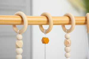 Lilac Wooden Baby Gym | Montessori Infant Play Gym with Hanging Toys