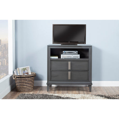 Lorraine Media Chest, Dark Grey