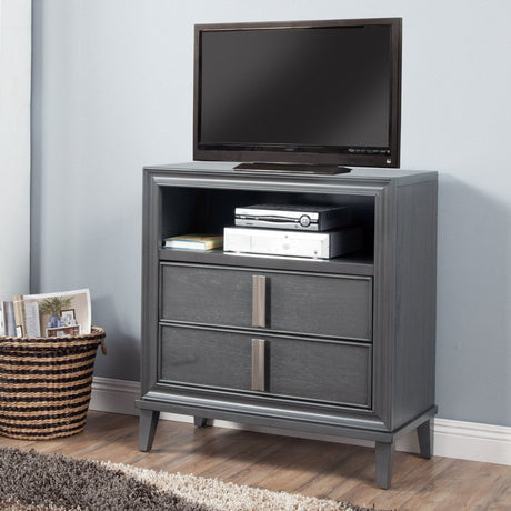 Lorraine Media Chest, Dark Grey