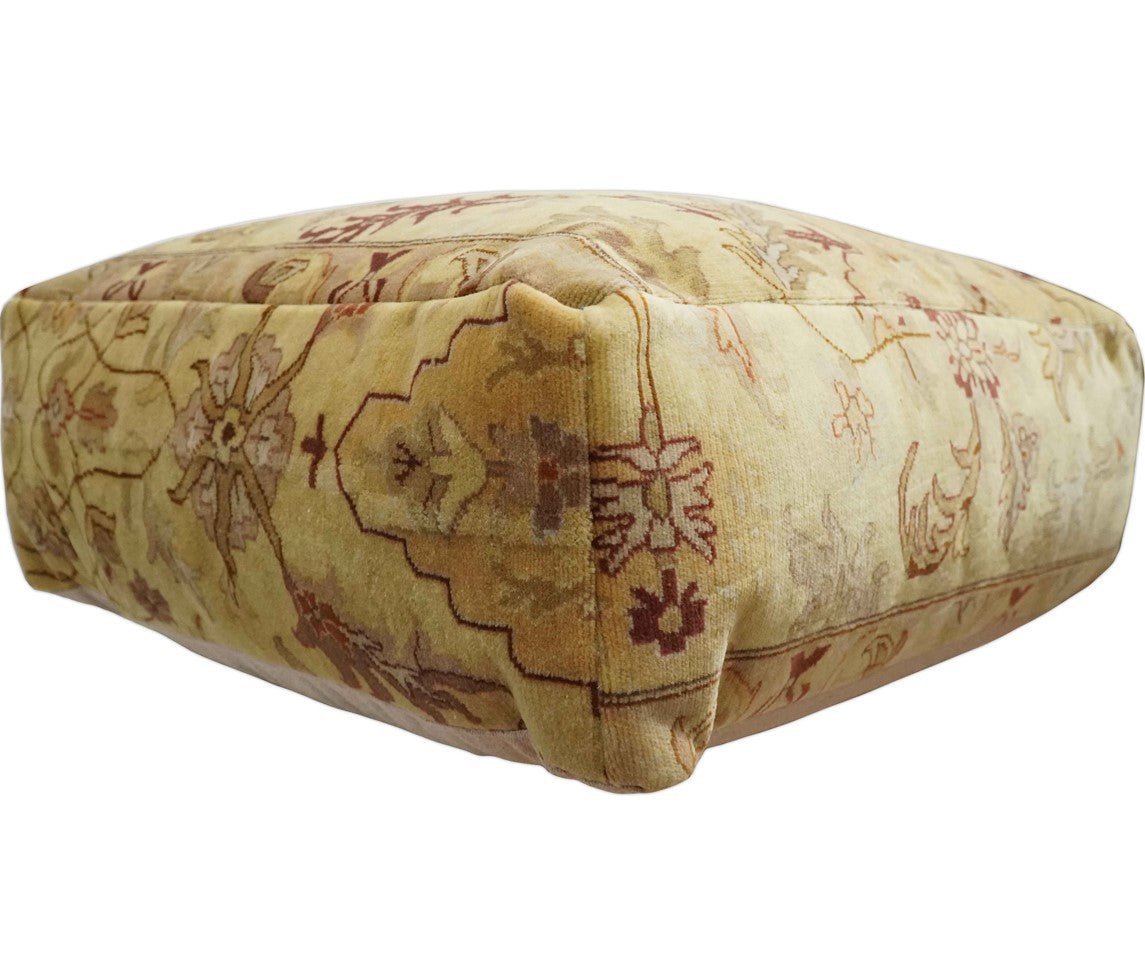 Luxury Floor Pillow made Pouf from restored fine quality hand knotted area rug |FP2