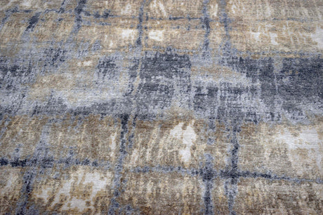 Luxury Hand knotted Blue and Silver Silk 8x10 Area Rug | TRD1856810