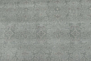 Luxury Hand knotted Wool 8x10 Gray Area Rug | EMP4