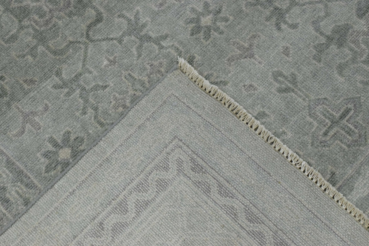 Luxury Hand knotted Wool 8x10 Gray Area Rug | EMP4