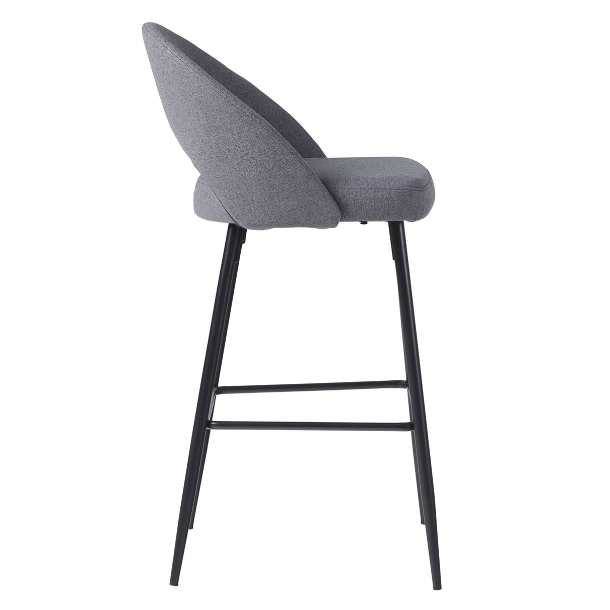 Lytton Modern Minimalist Upholstered Bar Stool, Set of 2