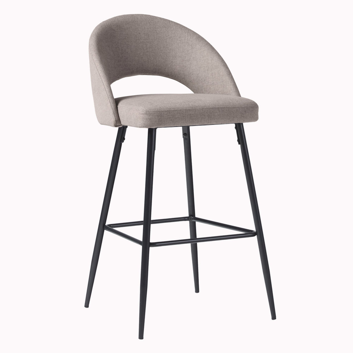 Lytton Modern Minimalist Upholstered Bar Stool, Set of 2