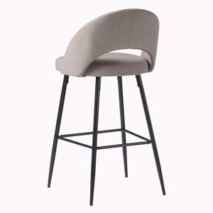 Lytton Modern Minimalist Upholstered Bar Stool, Set of 2