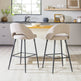 Lytton Modern Minimalist Upholstered Bar Stool, Set of 2