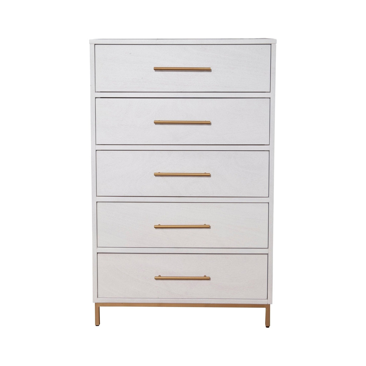 Madelyn Five Drawer Chest, White