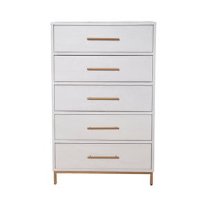 Madelyn Five Drawer Chest, White