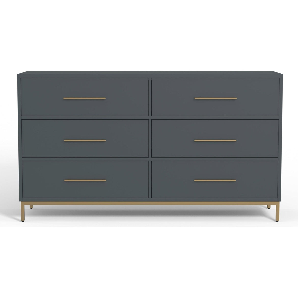 Madelyn Six Drawer Dresser, Slate Gray