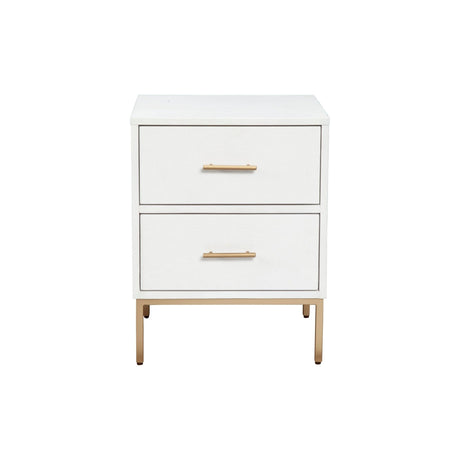 Madelyn Two Drawer Nightstand, White