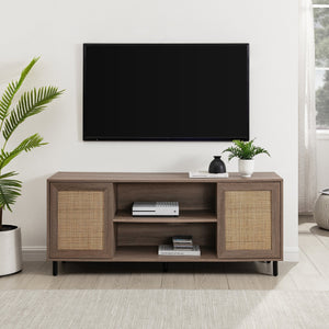 Madison 2-Door Rattan TV Stand