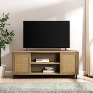 Madison 2-Door Rattan TV Stand