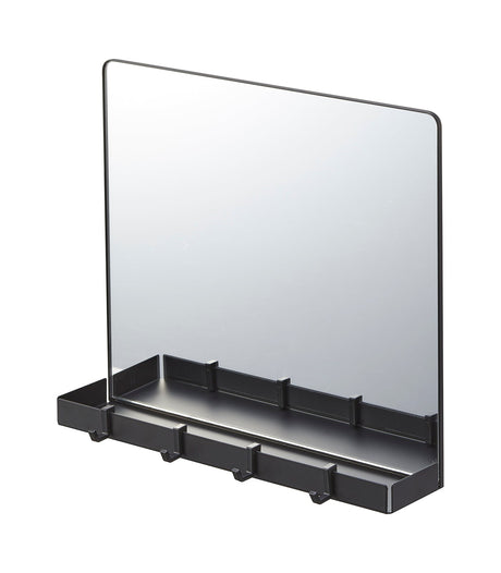 Magnetic Mirror with Storage Rack - Glass