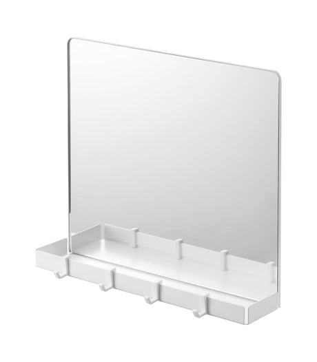 Magnetic Mirror with Storage Rack - Glass