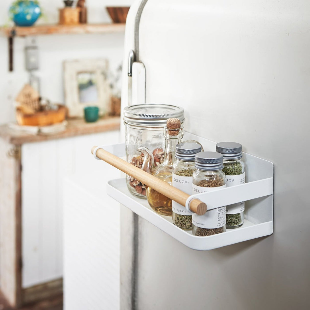 Magnetic Storage Caddy - Steel + Wood