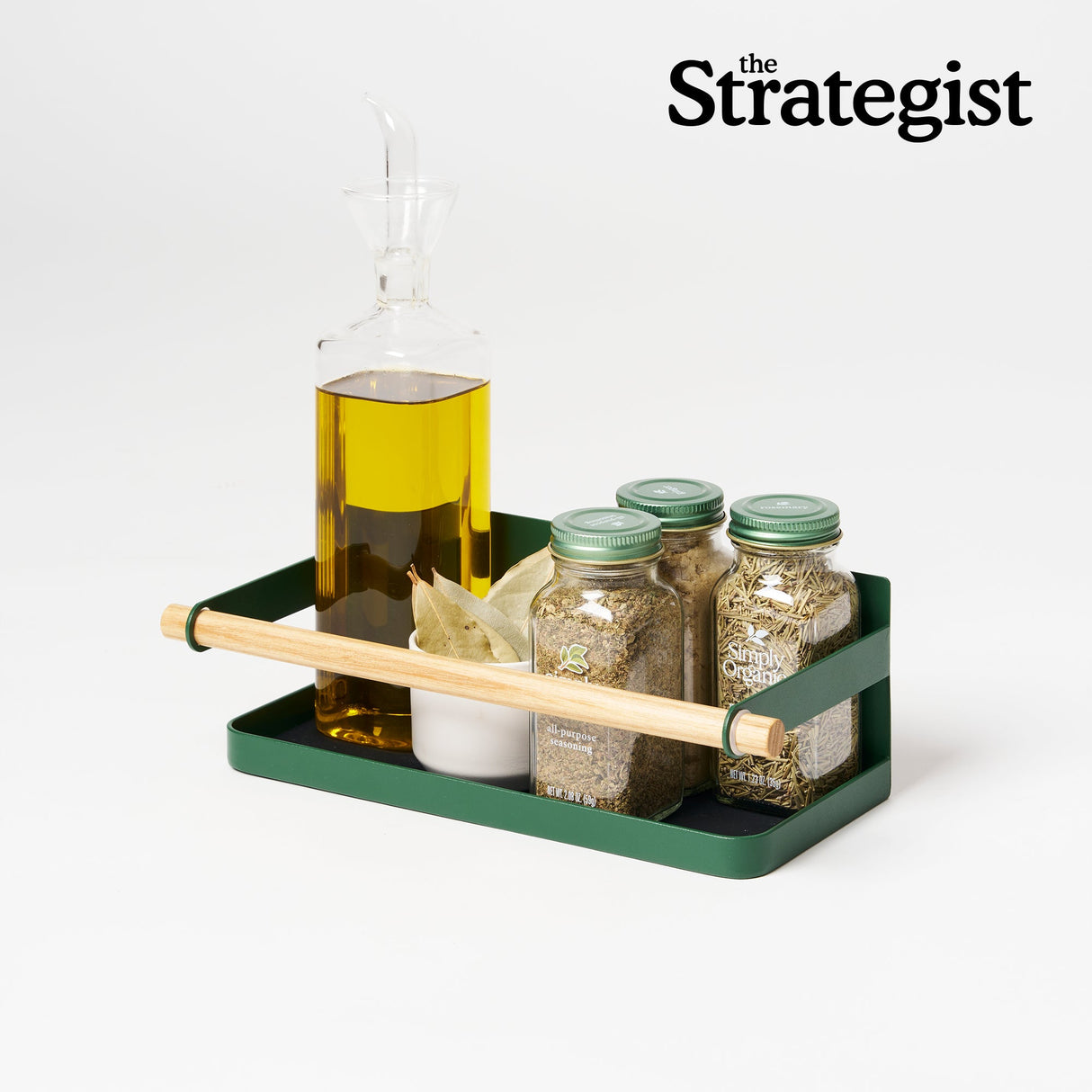 Magnetic Storage Caddy - Steel + Wood